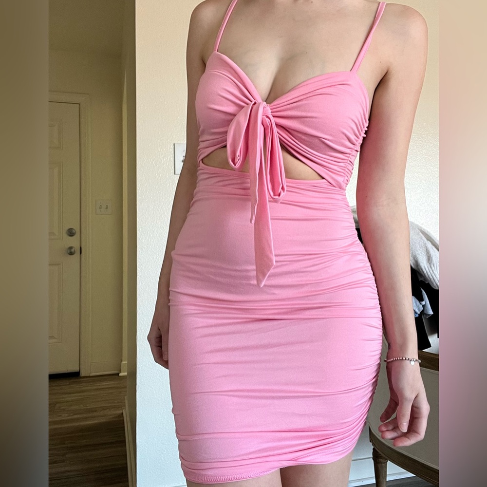 Light pink bodycon dress xs